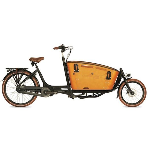 Vogue-Carry-2-Elektrische-Bakfiets-8-Speed-Matt-Black-Brown-540Wh