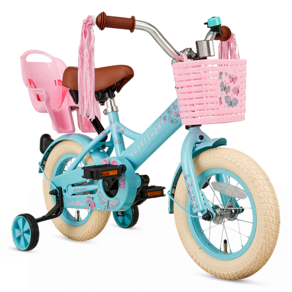 Meisjesfiets 12 inch turquoise Super Super Popal Little Miss