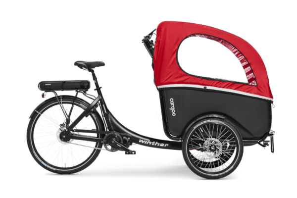 Winther_Bikes_cargo_E-cargo_Cargoo_Black_red_Shimano_STePS_Rside