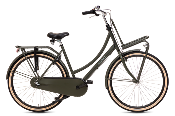 Daily Dutch Basic+ N3 28 Transportfiets dames 2023 Army S0401_ArmyGreen_1_1939_1920x1920 (1)