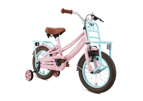 SuperSuper Lola 14 Meisjesfiets Roze Turquoise