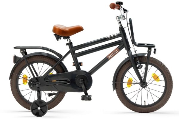 Popal cooper 16 inch jongensfiets mat zwart
