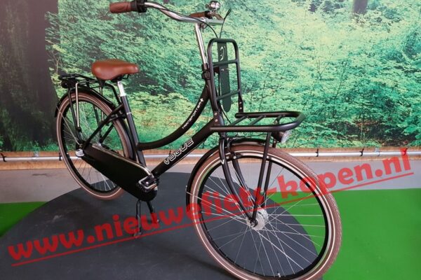 vogue transporter plus dames transportfiets mat zwart