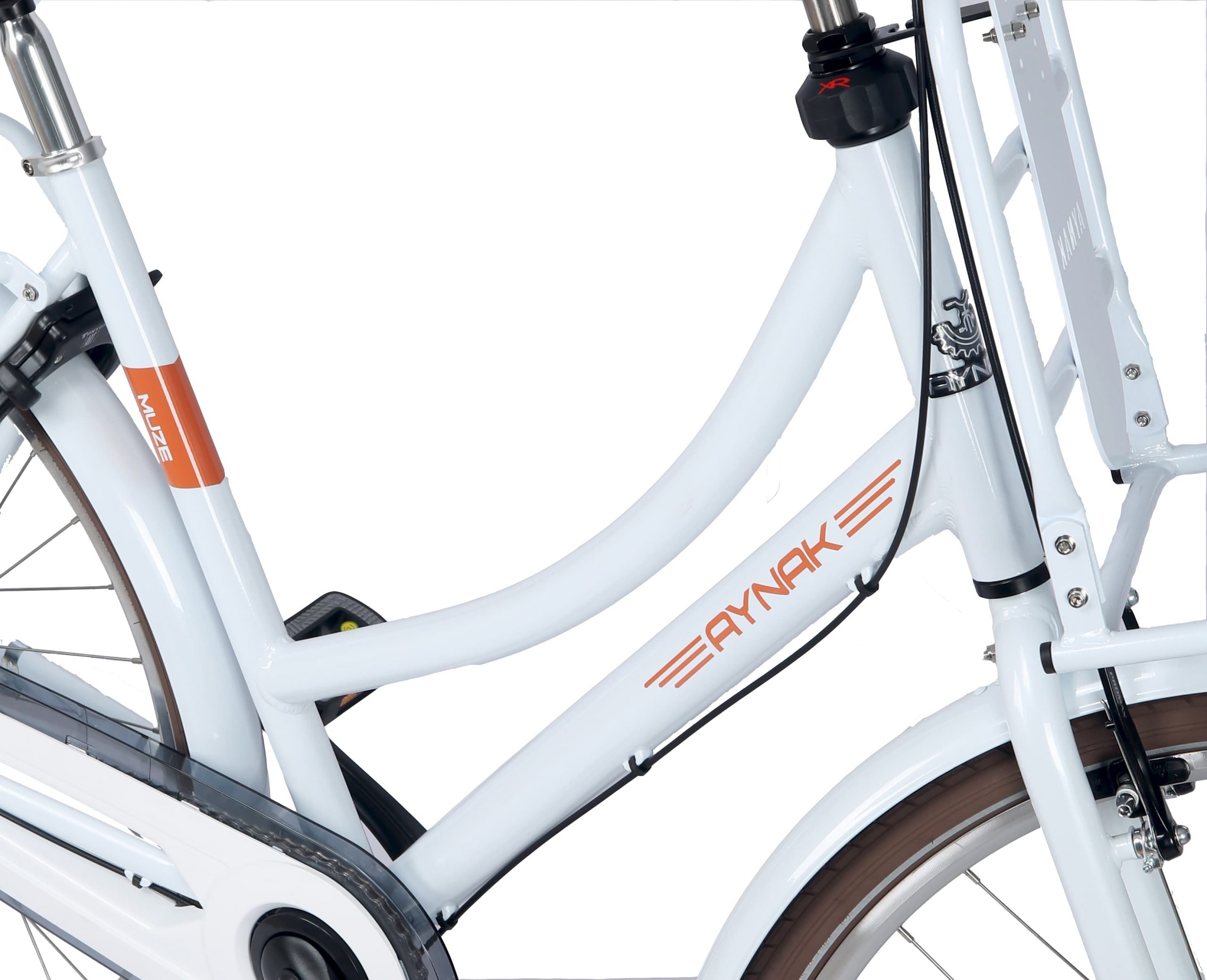 Aynak Muze Damesfiets 28 inch transportfiets-white-4-min