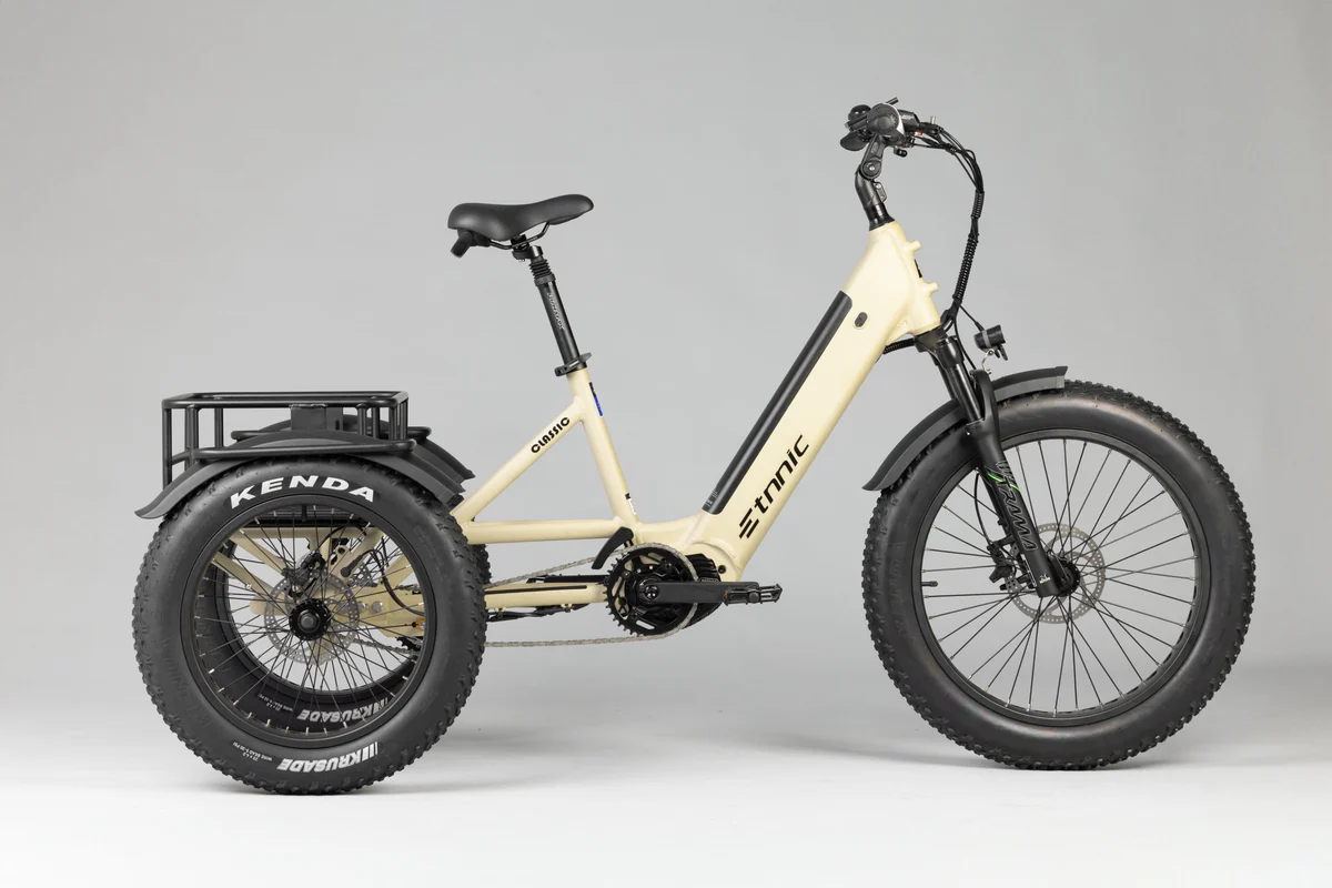 Etnnic driewieler fiets Etnnic classic city zij aanzicht